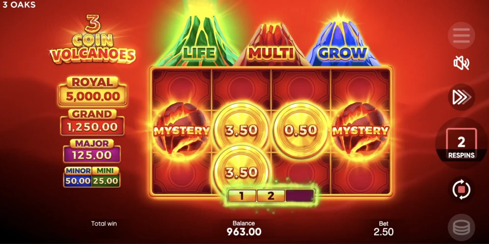 3 Coin Volcano Slot