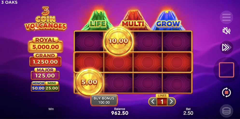 3 Coin Volcano Slot