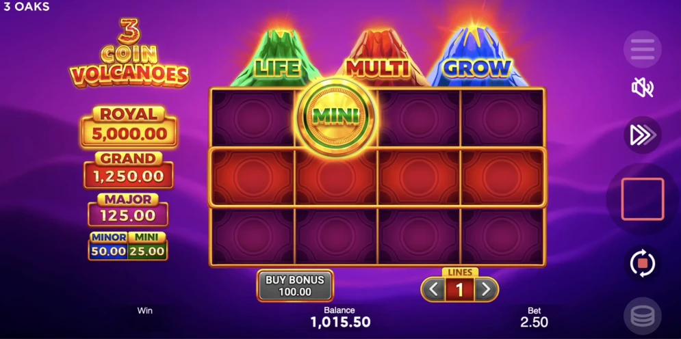 3 Coin Volcano Slot